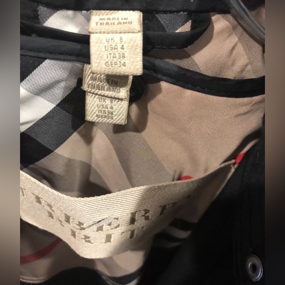 Burberry Brit Balmoral Black Double Breasted Wool Liner Belt Trench Coat Jacket! - Picture 12 of 12